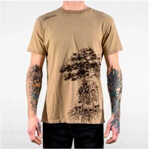 Affliction Y2K Graphic T Shirt Men Size S Grunge Steampunk Skull Casual Cotton